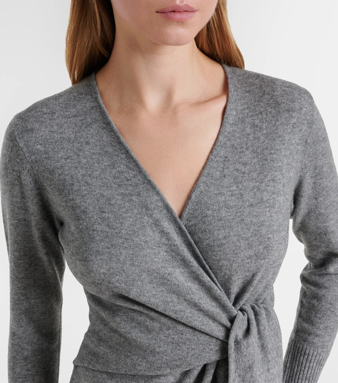 Veronica Beard - Salomez wool and cashmere wrap midi dress