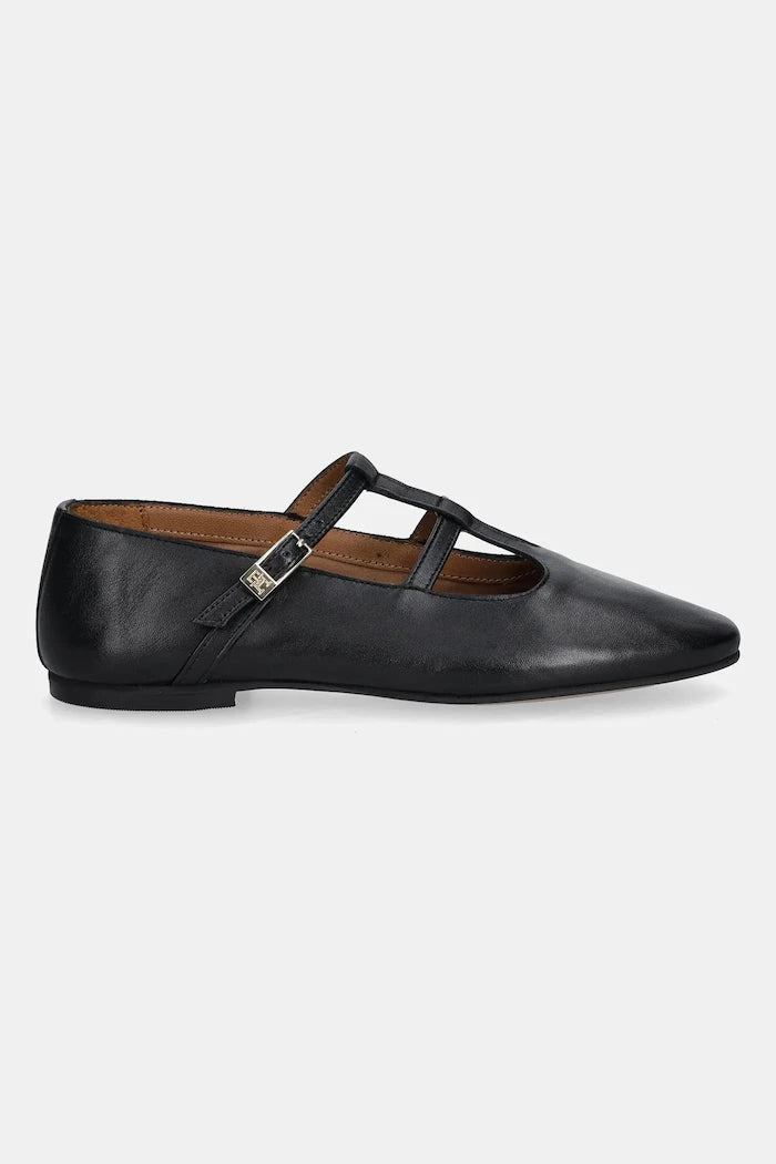 Tommy Hilfiger Deri Balerin SMOOTH LEATHER T-BAR BALLERINA