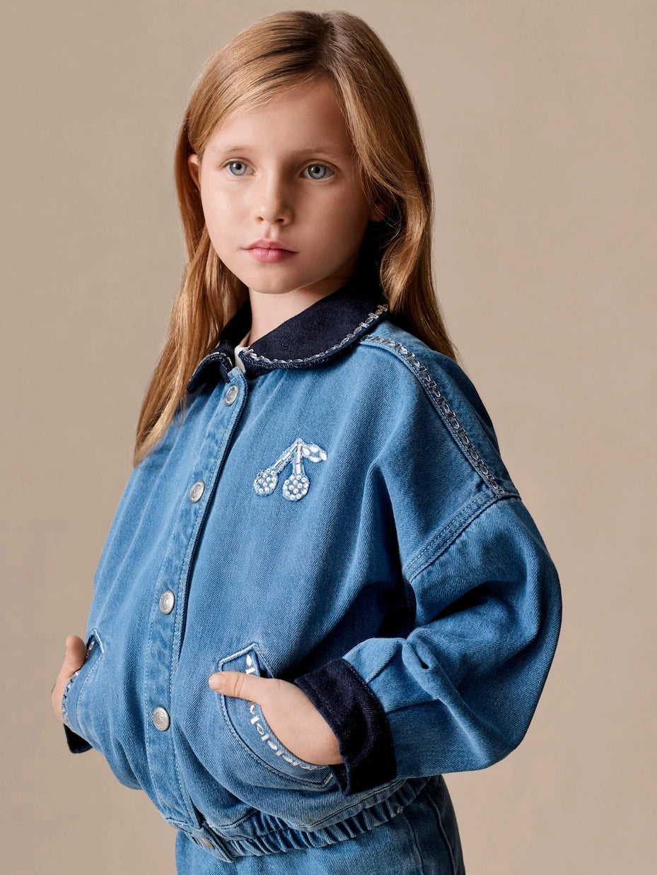 Bonpoint - Lala embellished denim jacket