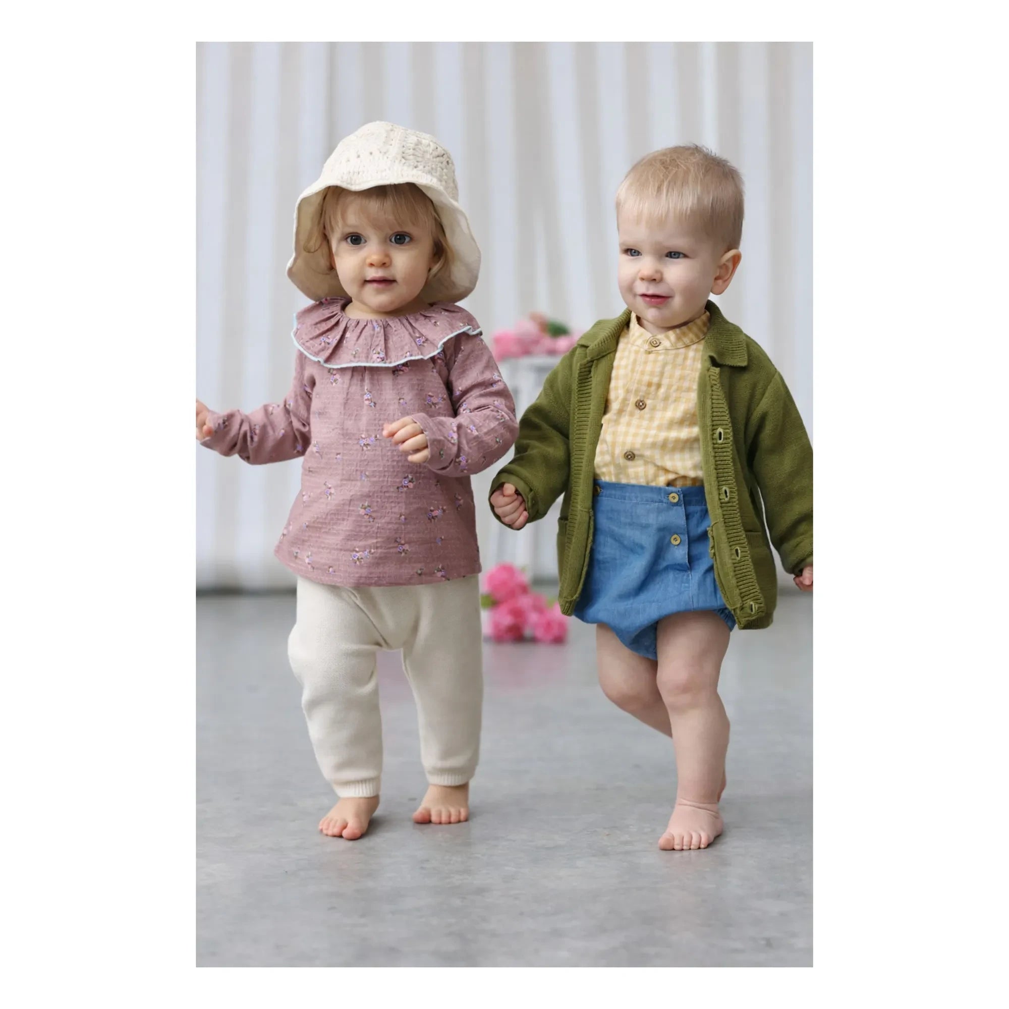 Lililotte - Charline Fleurie Organic Cotton Blouse | Dusty Pink