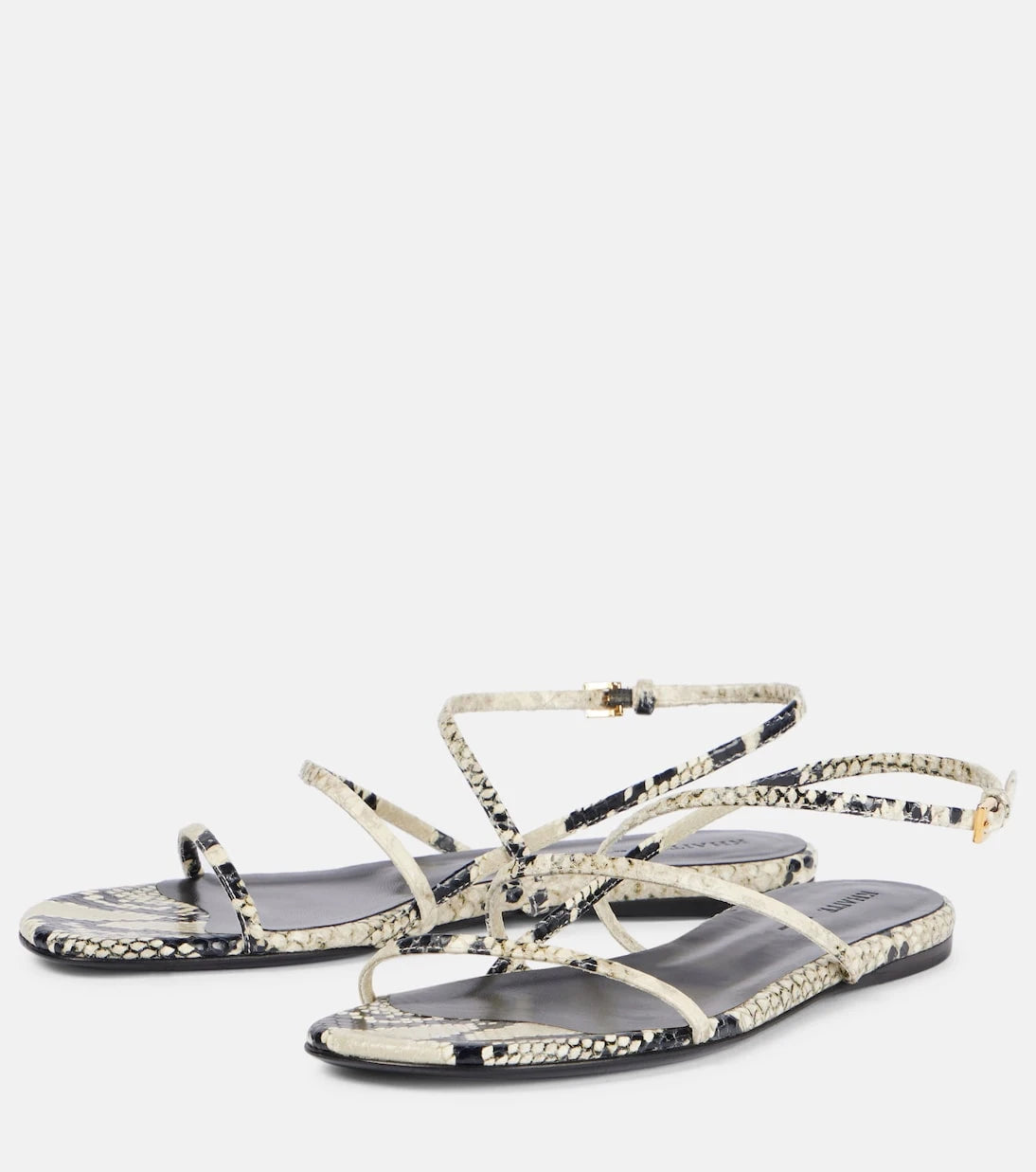 Khaite - Loop snake-effect leather sandals