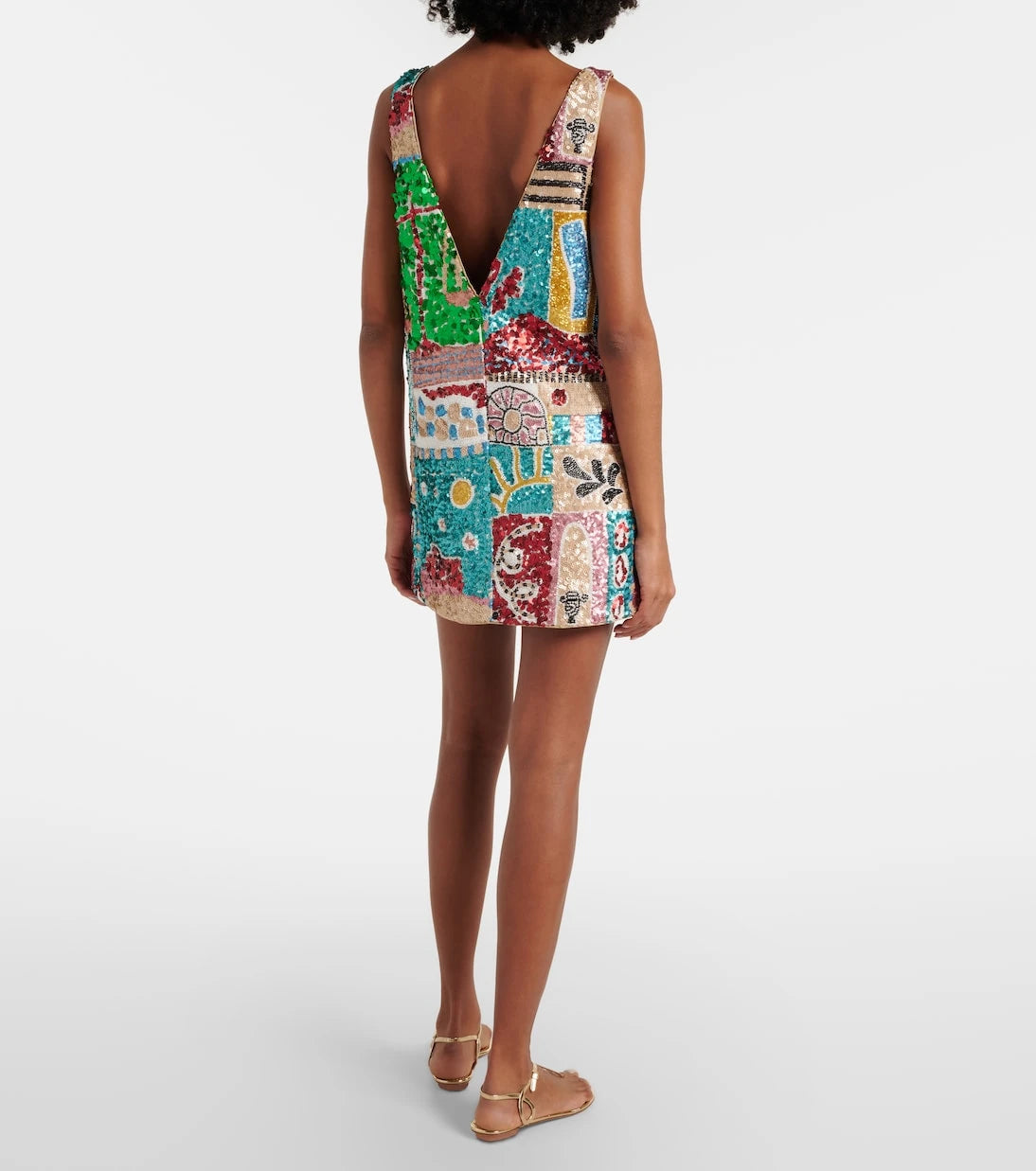 Alémais - x LRNCE Jazz sequined linen minidress