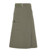MAX&Co. Green Wrap Midi Skirt