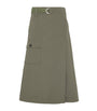 MAX&Co. Green Wrap Midi Skirt