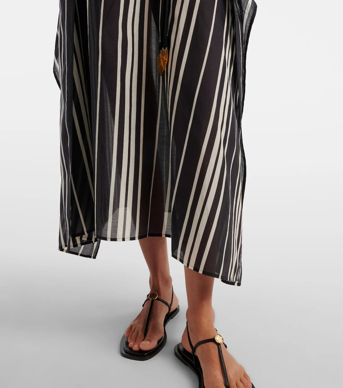 Tory Burch - Striped cotton and silk kaftan