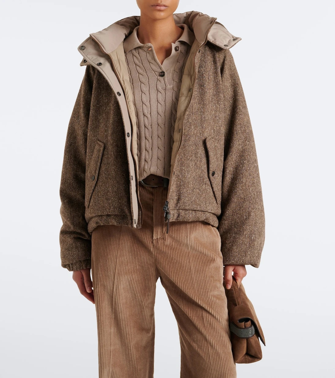 Brunello Cucinelli - Hooded wool-blend down jacket