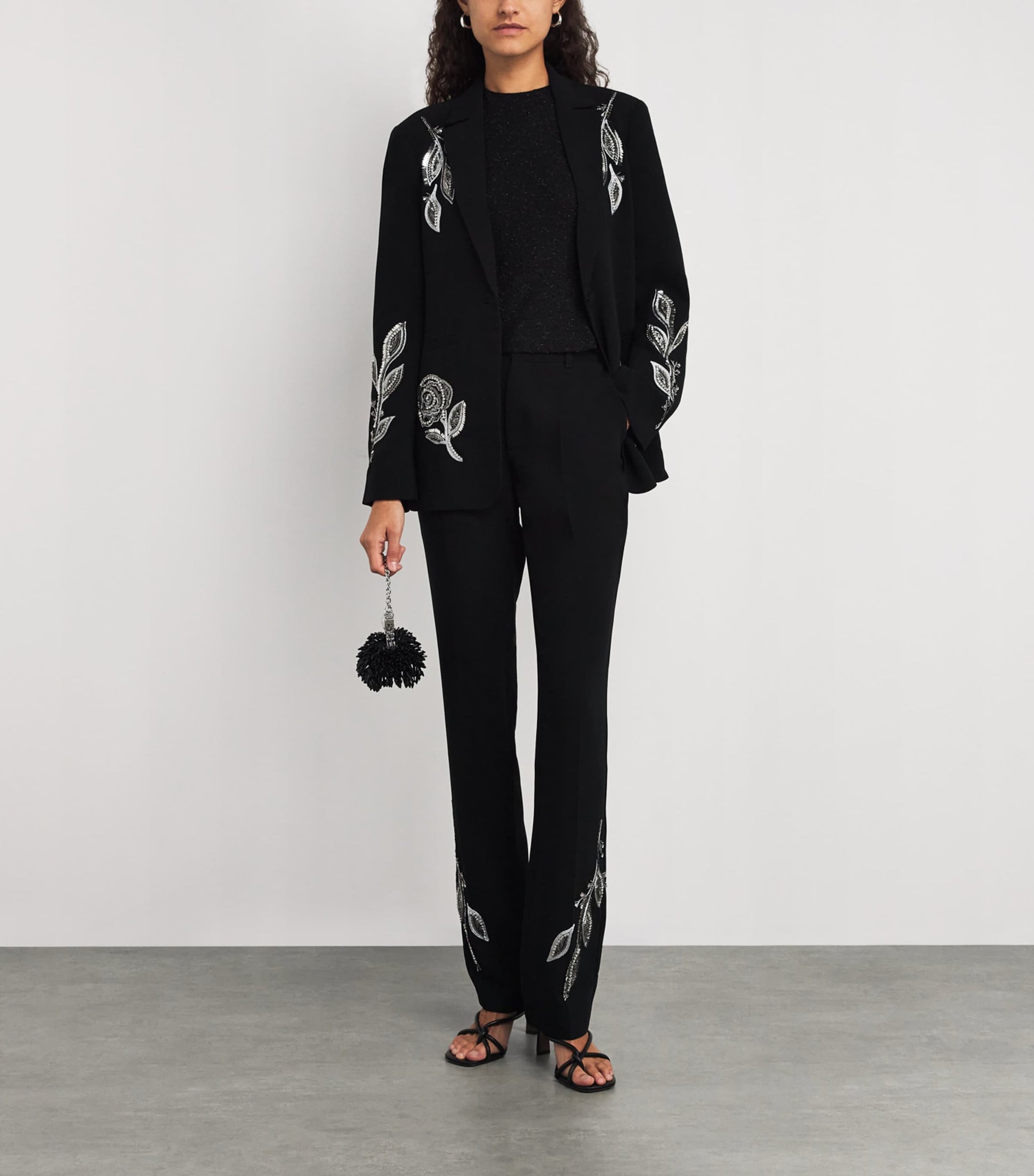 Cinq A Sept Black Embellished Kerry Trousers