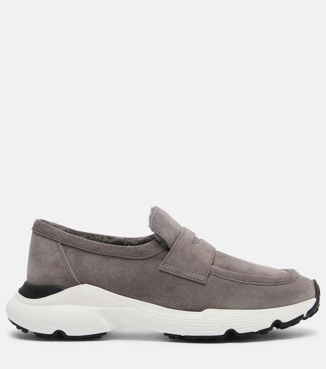 Tod's - Shearling-lined leather slip-on shoes