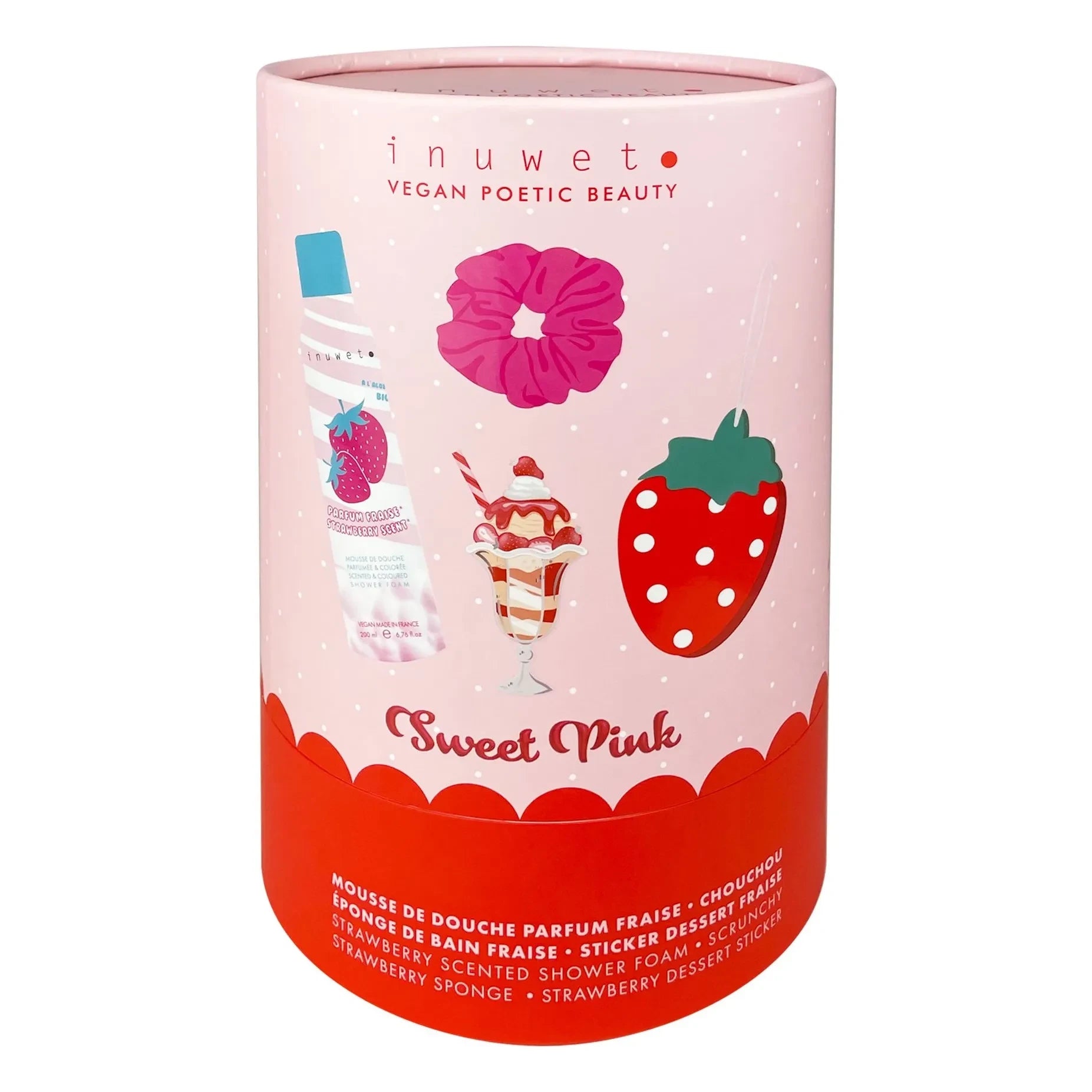 Inuwet - Fun bath box Strawberry