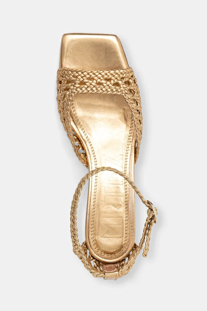 Souliers Martinez сандали с нисък ток от кожа VERONICA
