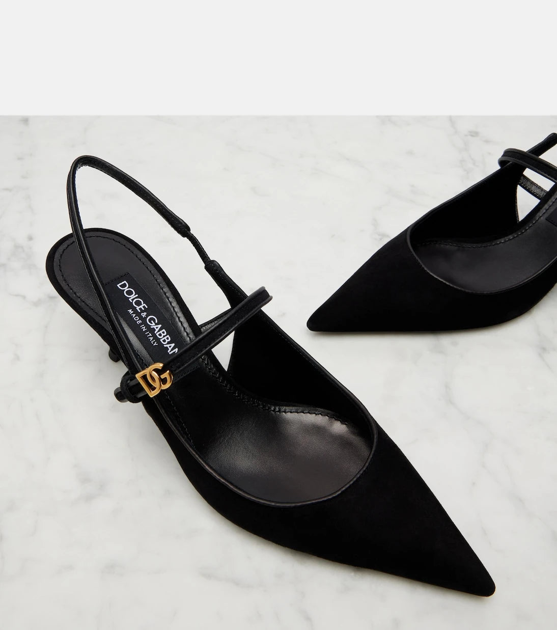 Dolce&Gabbana - Suede slingback pumps