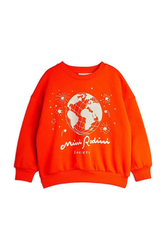 Mini Rodini çocuk pamuklu sweatshirt Mini Rodini society