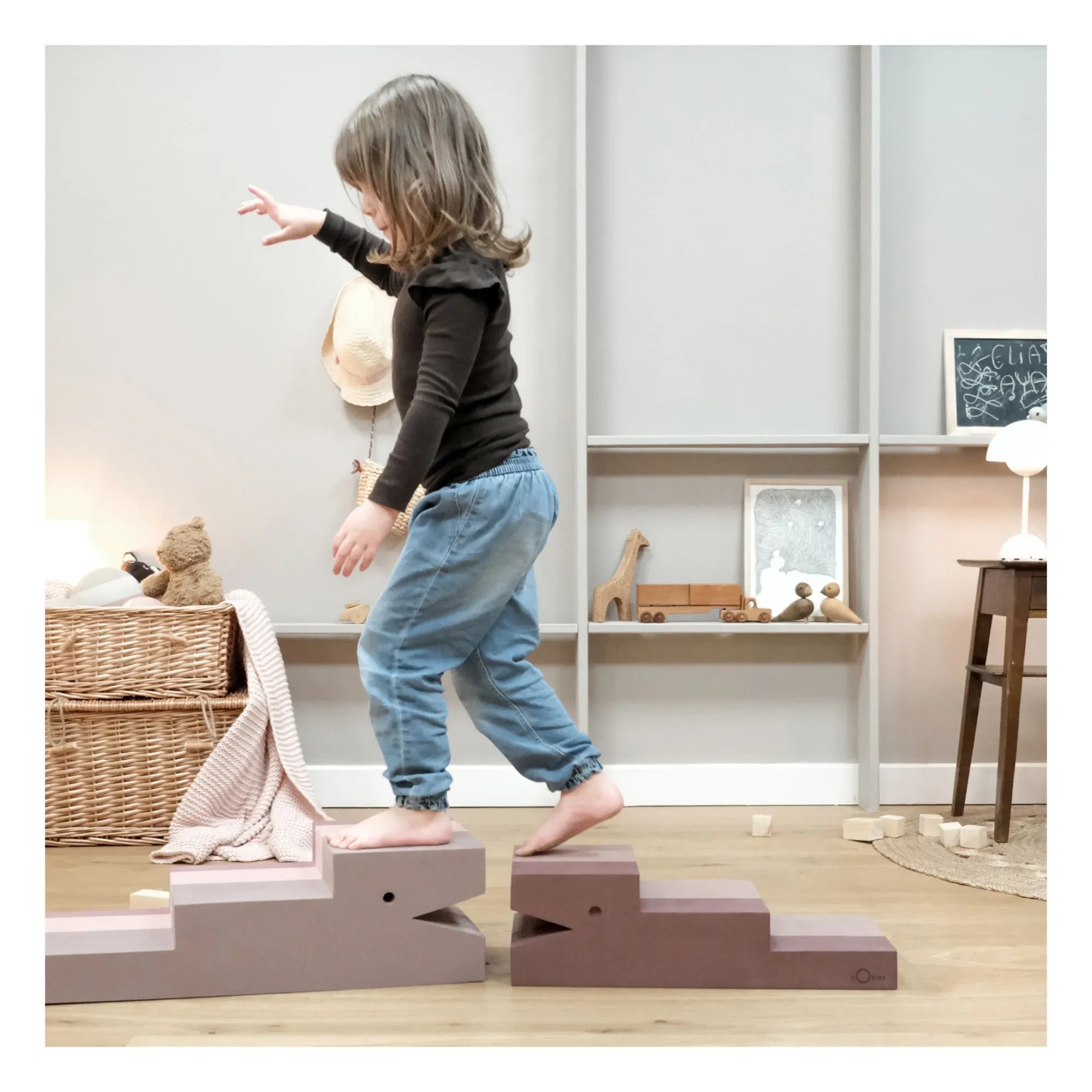 BObles - Crocodile EVA Tumbling Furniture | Pink