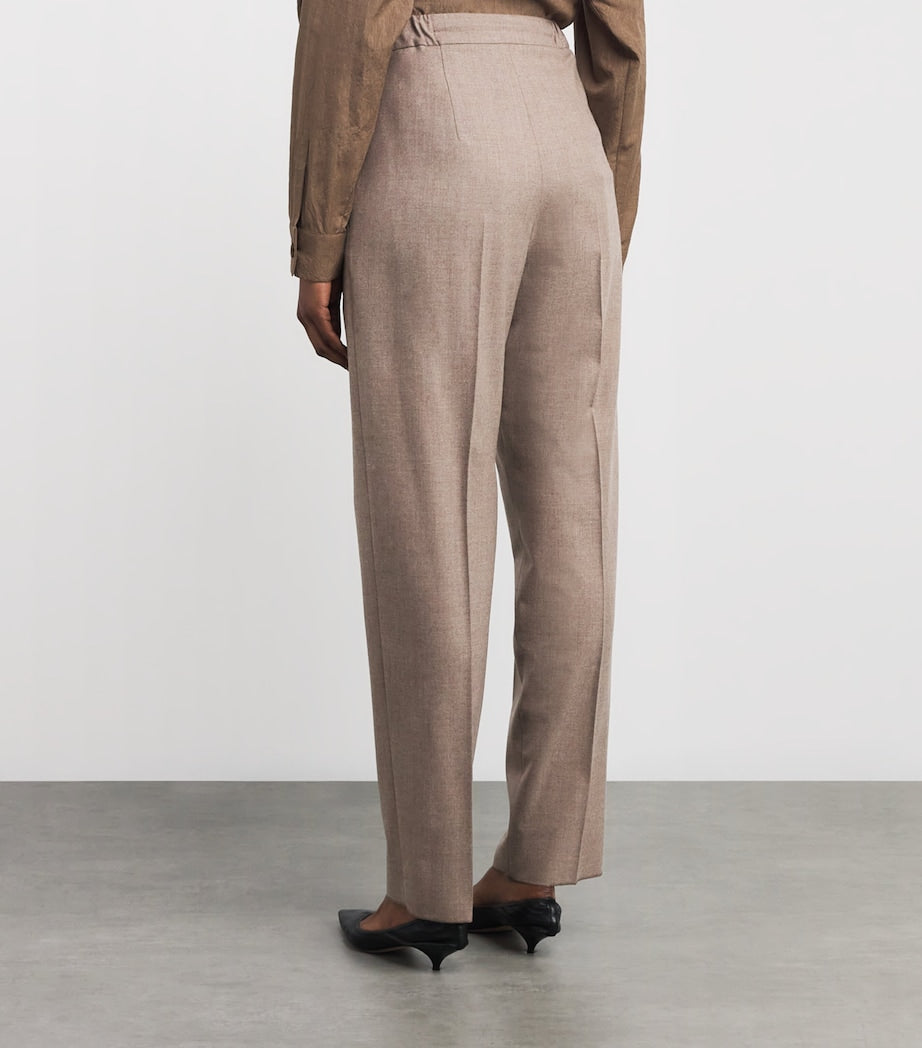 Max Mara Beige Relaxed Drawstring Trousers