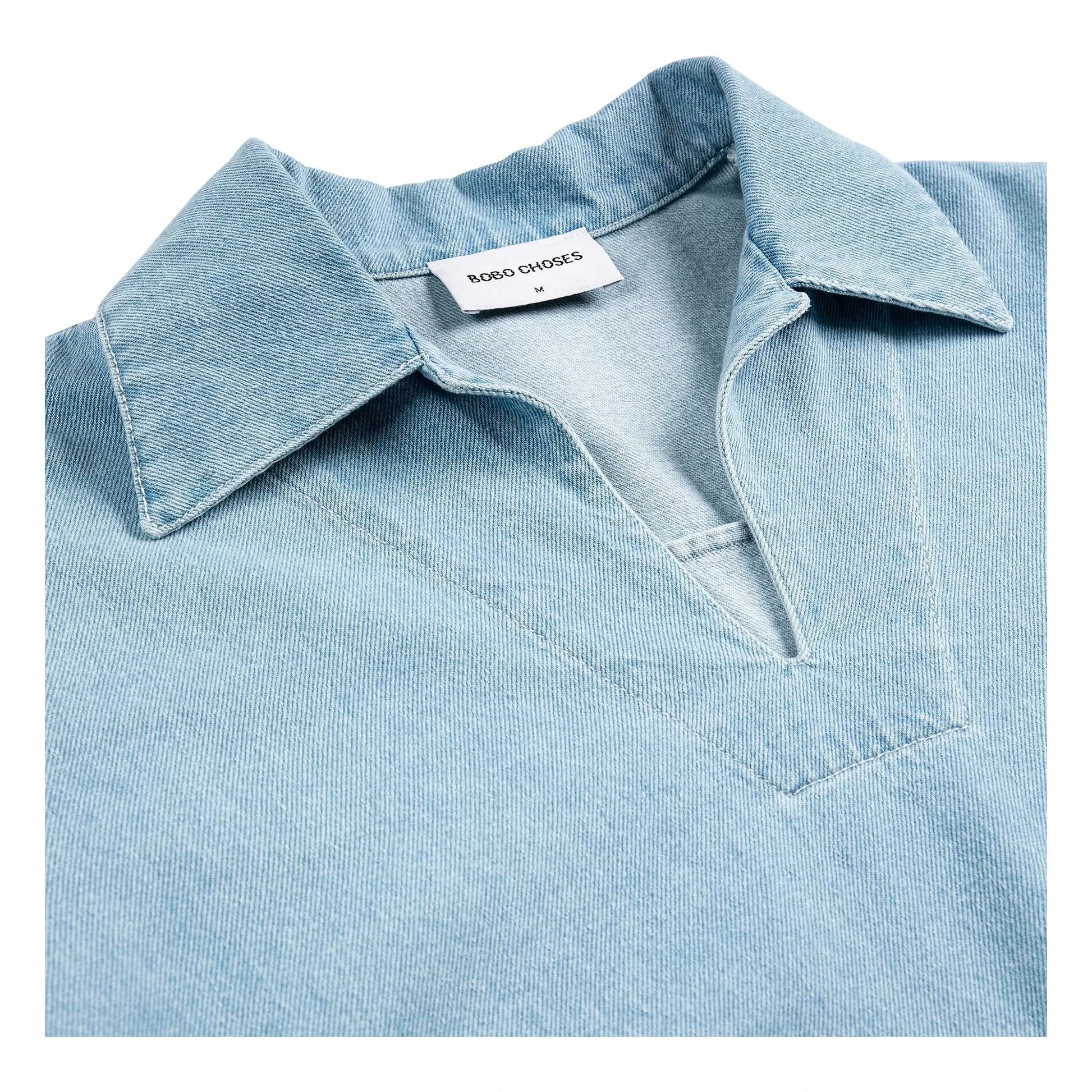 Bobo Choses - Cotton Polo Blouse | Light blue