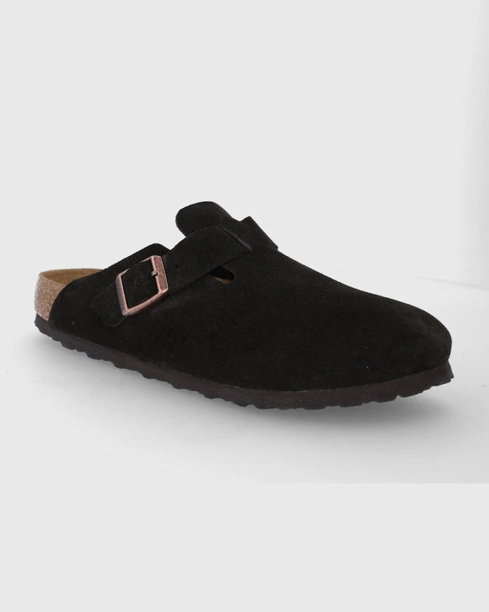 Велурени чехли Birkenstock Boston