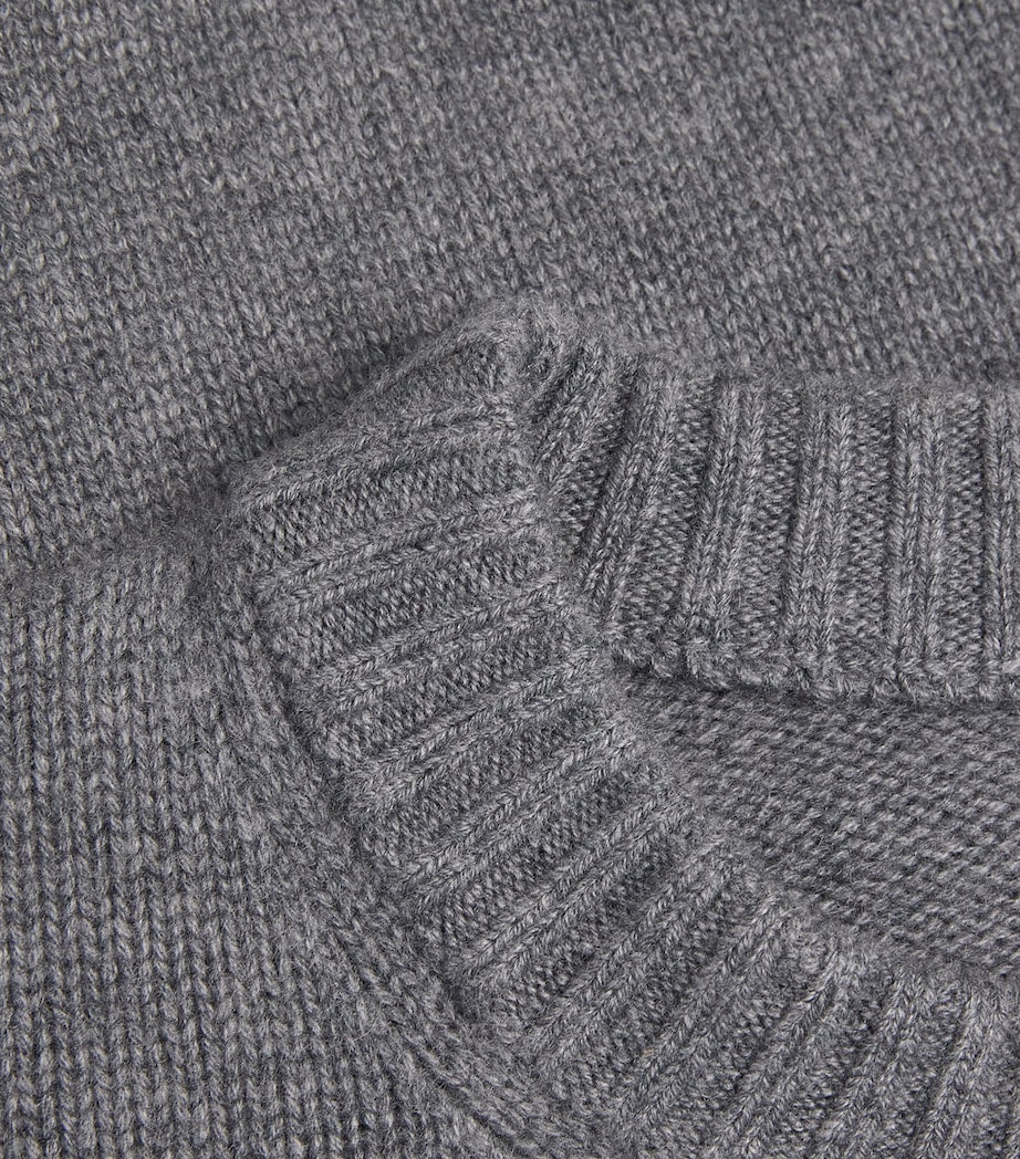 Skims Grey Oversized Cashmere Boyfriend Sweater