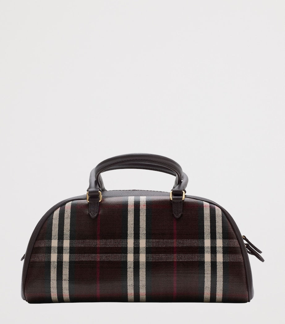 Burberry Brown Medium Check Highlands Top-Handle Bag