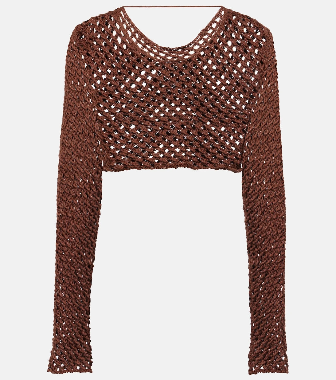 Bananhot - Magen knitted cotton-blend crop top