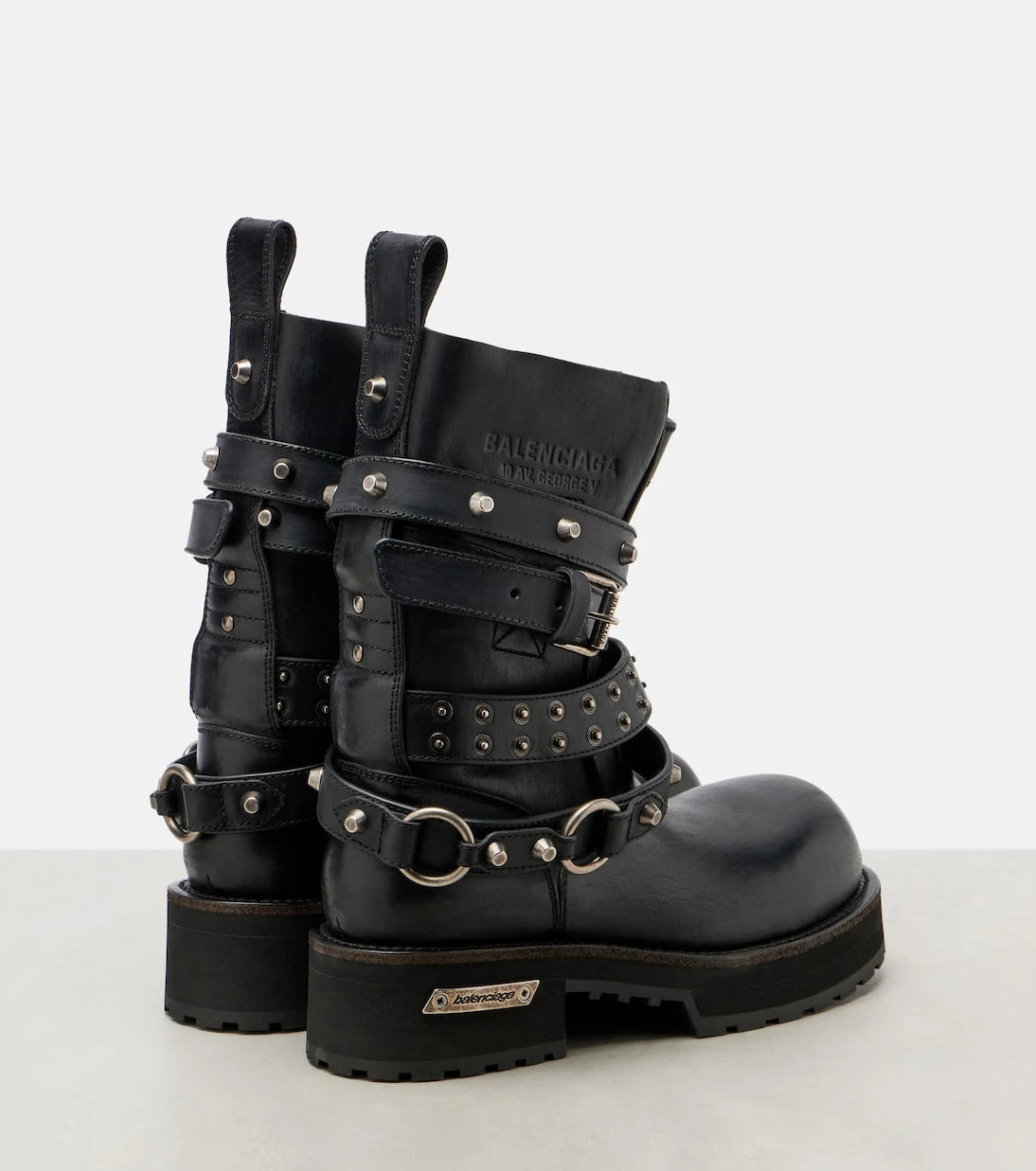 Balenciaga - Venom City leather biker boots