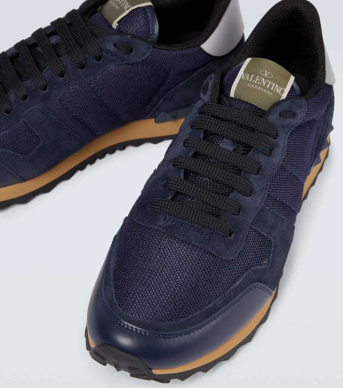 Valentino Garavani - Rockrunner suede-trimmed sneakers