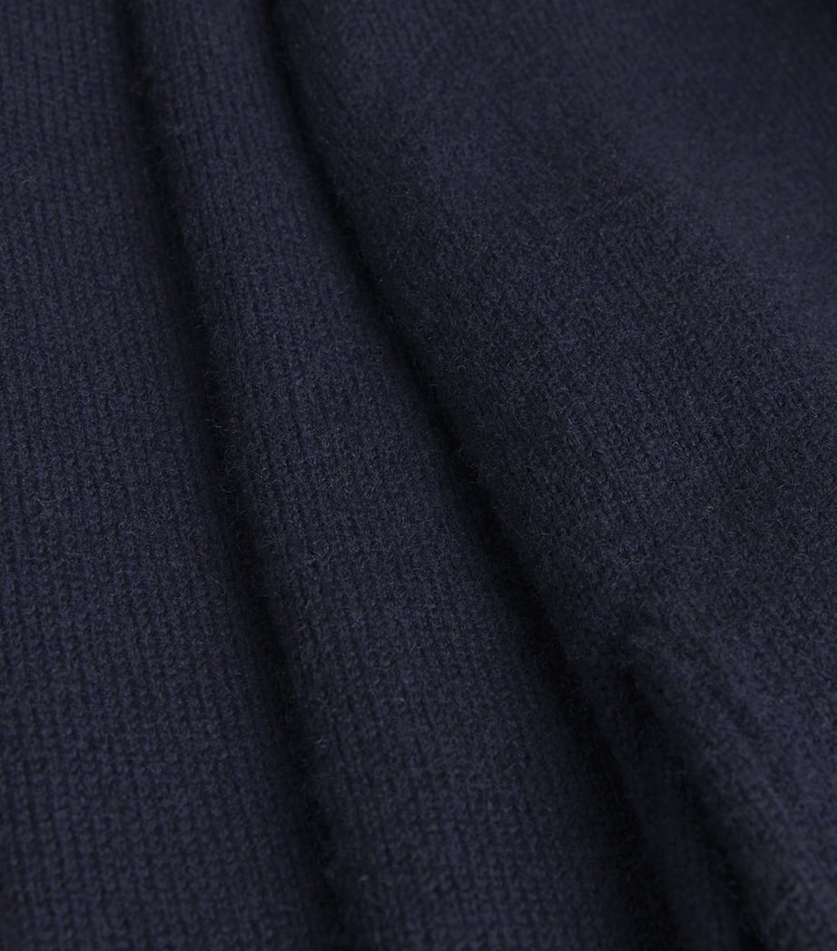 Harrods Cashmere Wide-Leg Sweatpants T&D NAVY