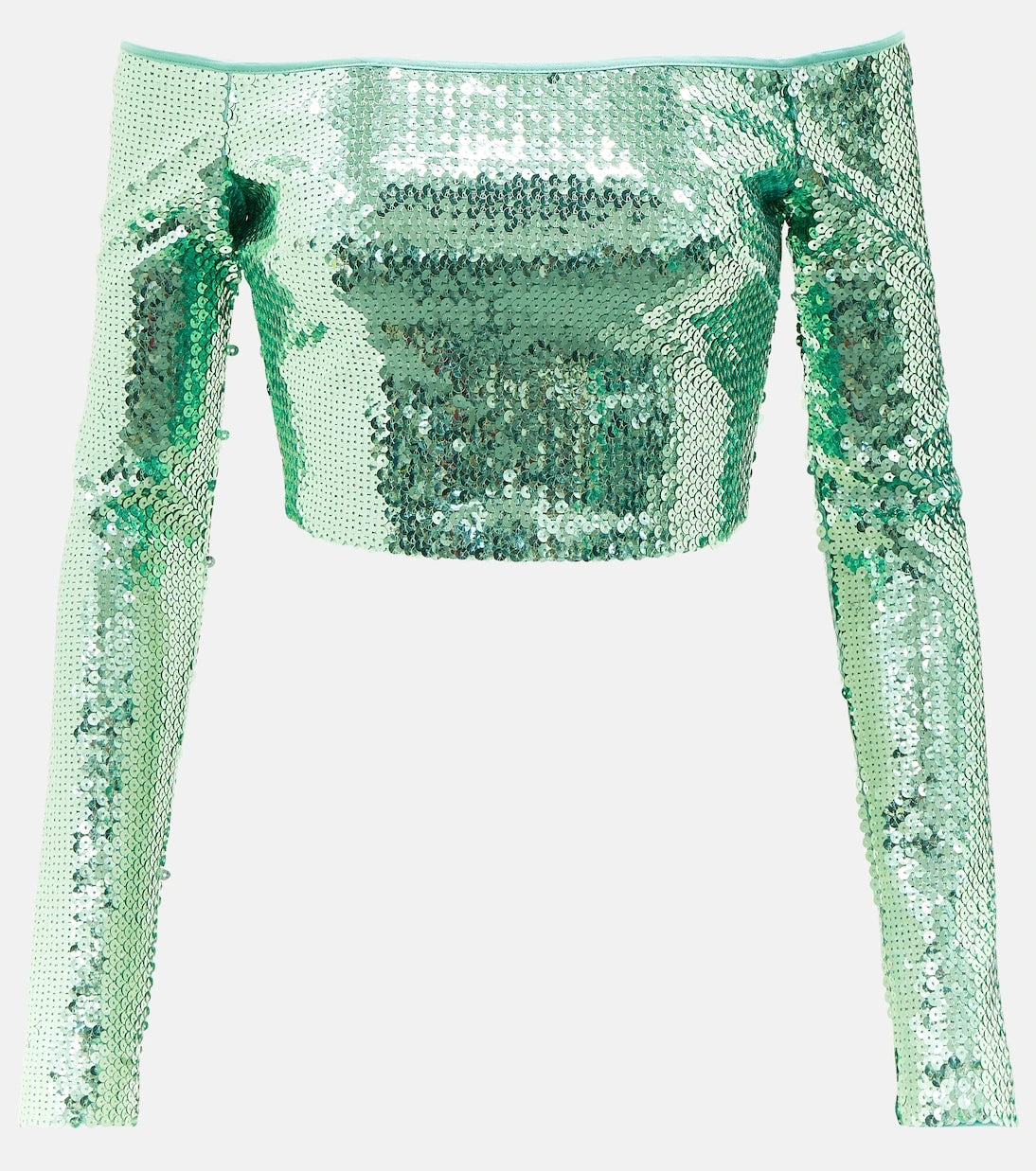 David Koma - Sequined off-shoulder crop top