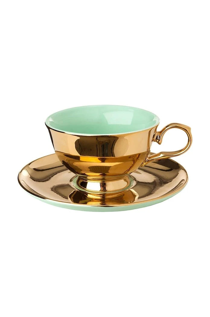POLSPOTTEN Tea set Legacy 220 ml Çay Fincanı ve Tabak Seti (4 Parça)