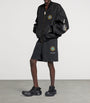 Oversized Cotton Uniform Logo Shorts