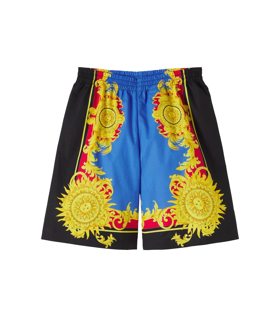 Versace Kids - Printed cotton poplin shorts
