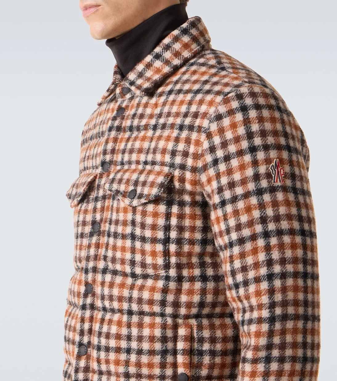 Moncler Grenoble - Gelt checked virgin wool down jacket