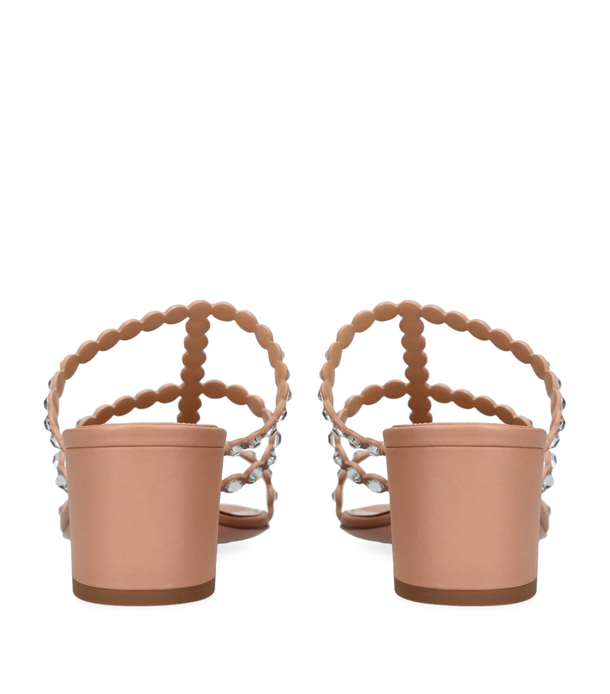 Pink Leather Embellished Tequila Sandals 50