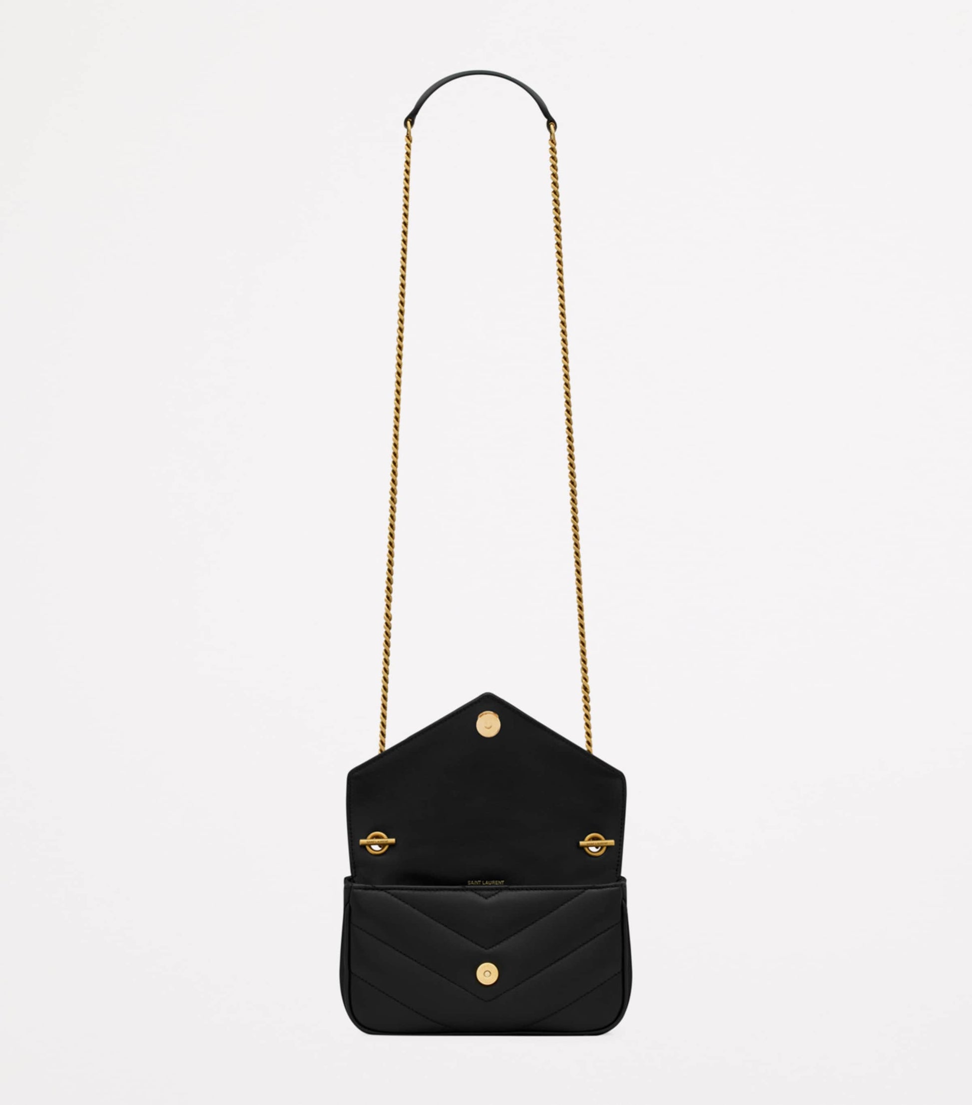 Saint Laurent Black Mini Loulou Shoulder Bag