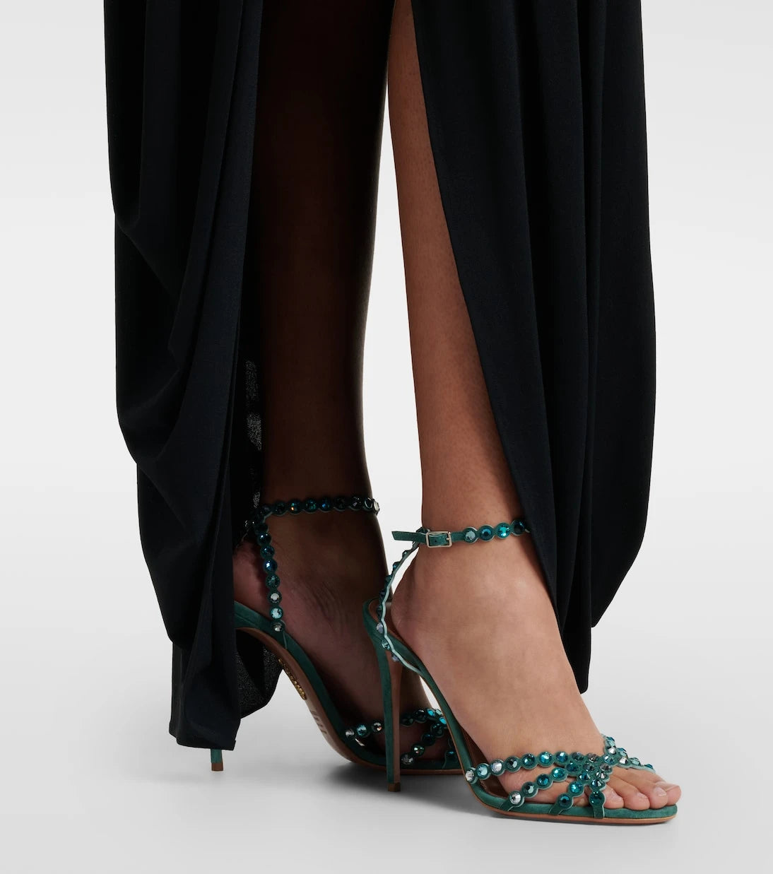 Aquazzura - Tequila 105 embellished suede sandals