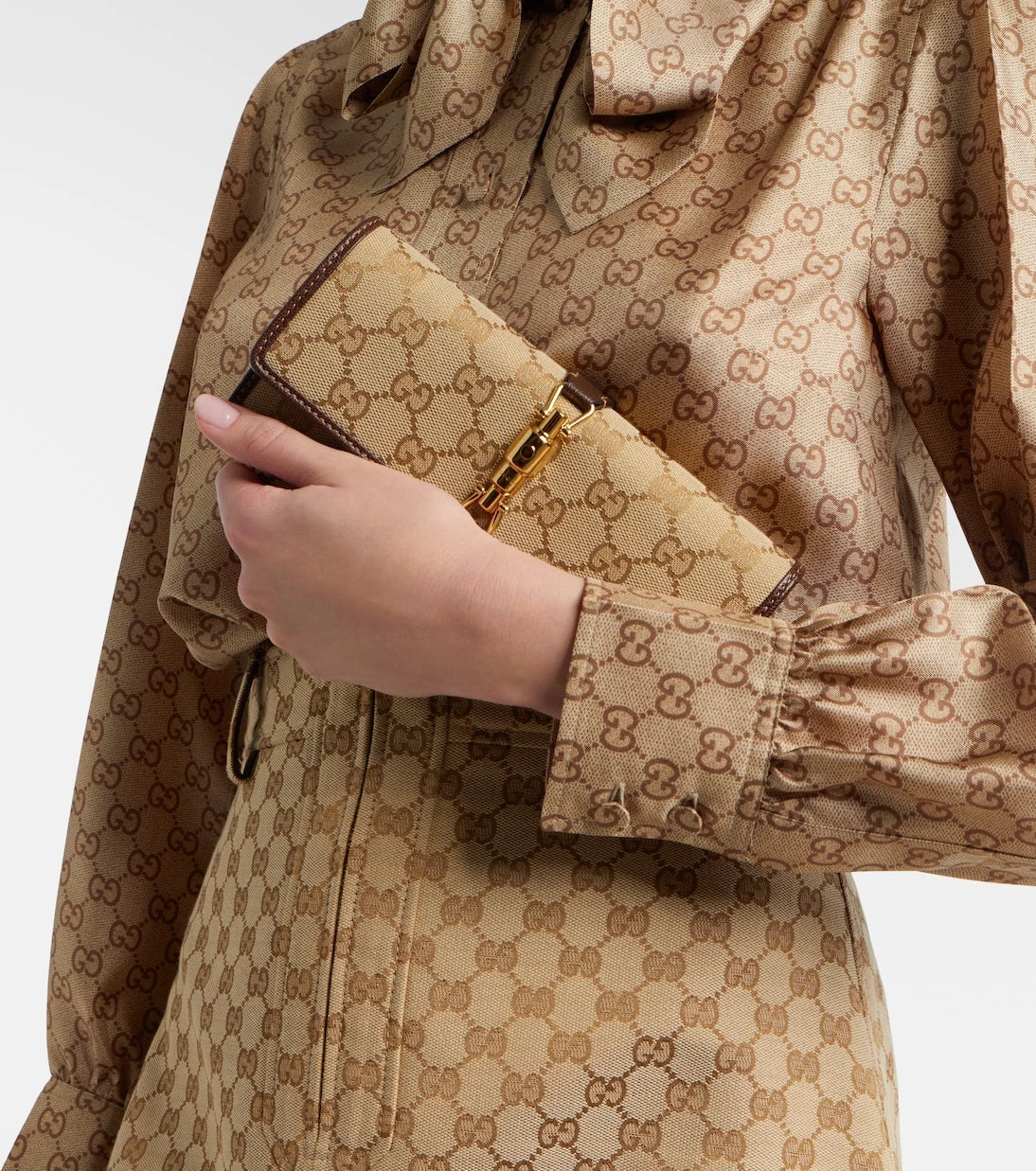 Gucci - Gucci Jackie GG Canvas clutch