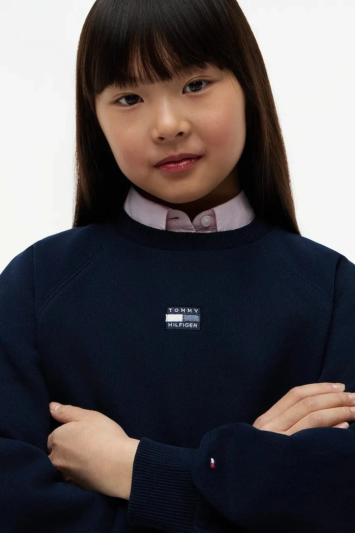 Tommy Hilfiger çocuklar için pamuklu sweatshirt
