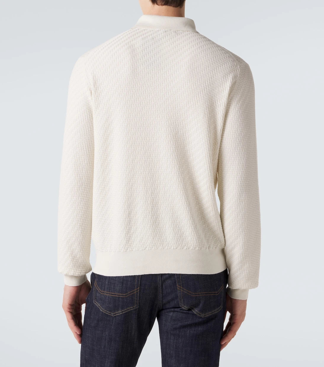 Brioni - Cotton, silk, and cashmere polo sweater