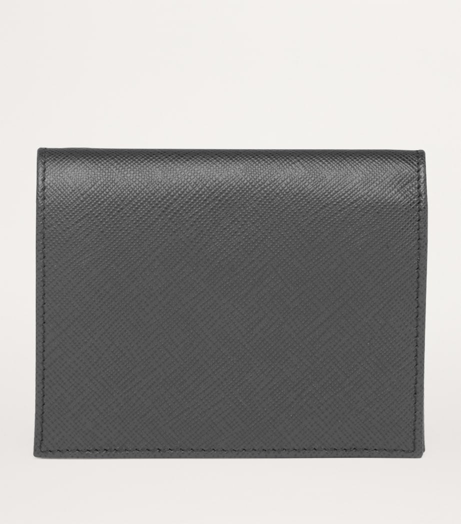 Prada Black Small Saffiano Leather Bifold Wallet