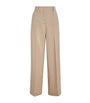Beige Virgin Wool Tailored Trousers