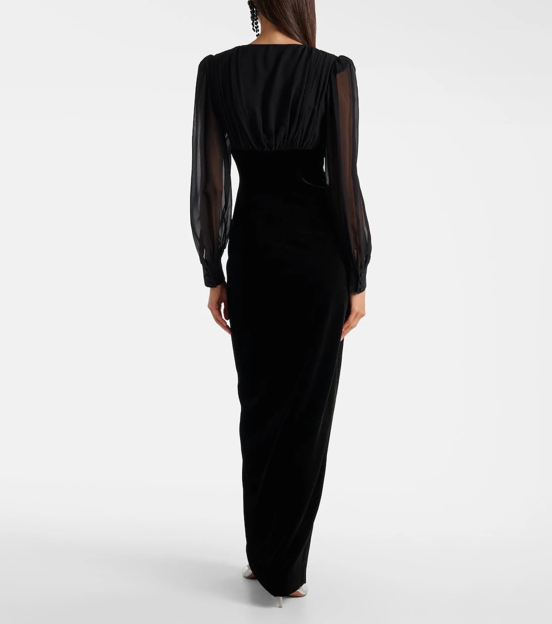 Alessandra Rich - Velvet and georgette gown