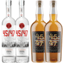 45-47 Vodka & Patriot Edition Whiskey Combo (750 ml, 4 Bottles)