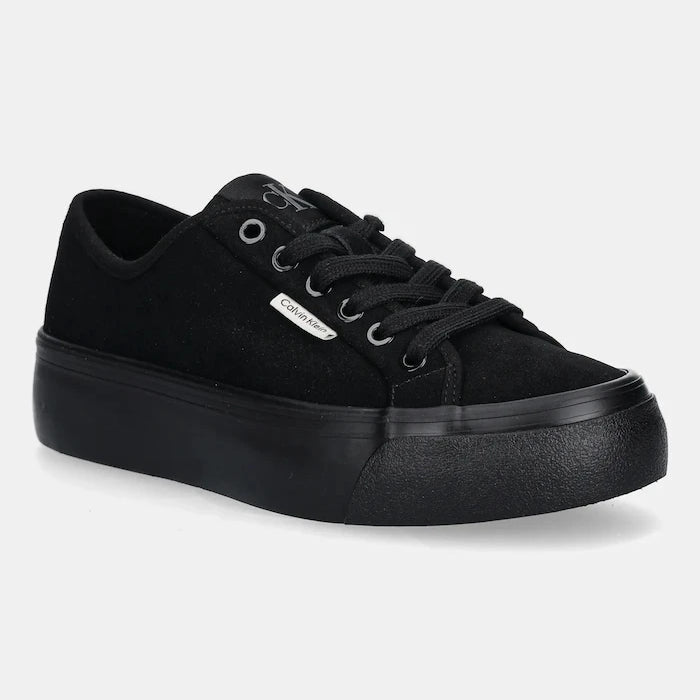 Велурени кецове Calvin Klein VULC FLATF LACE UP SUE/WL CK