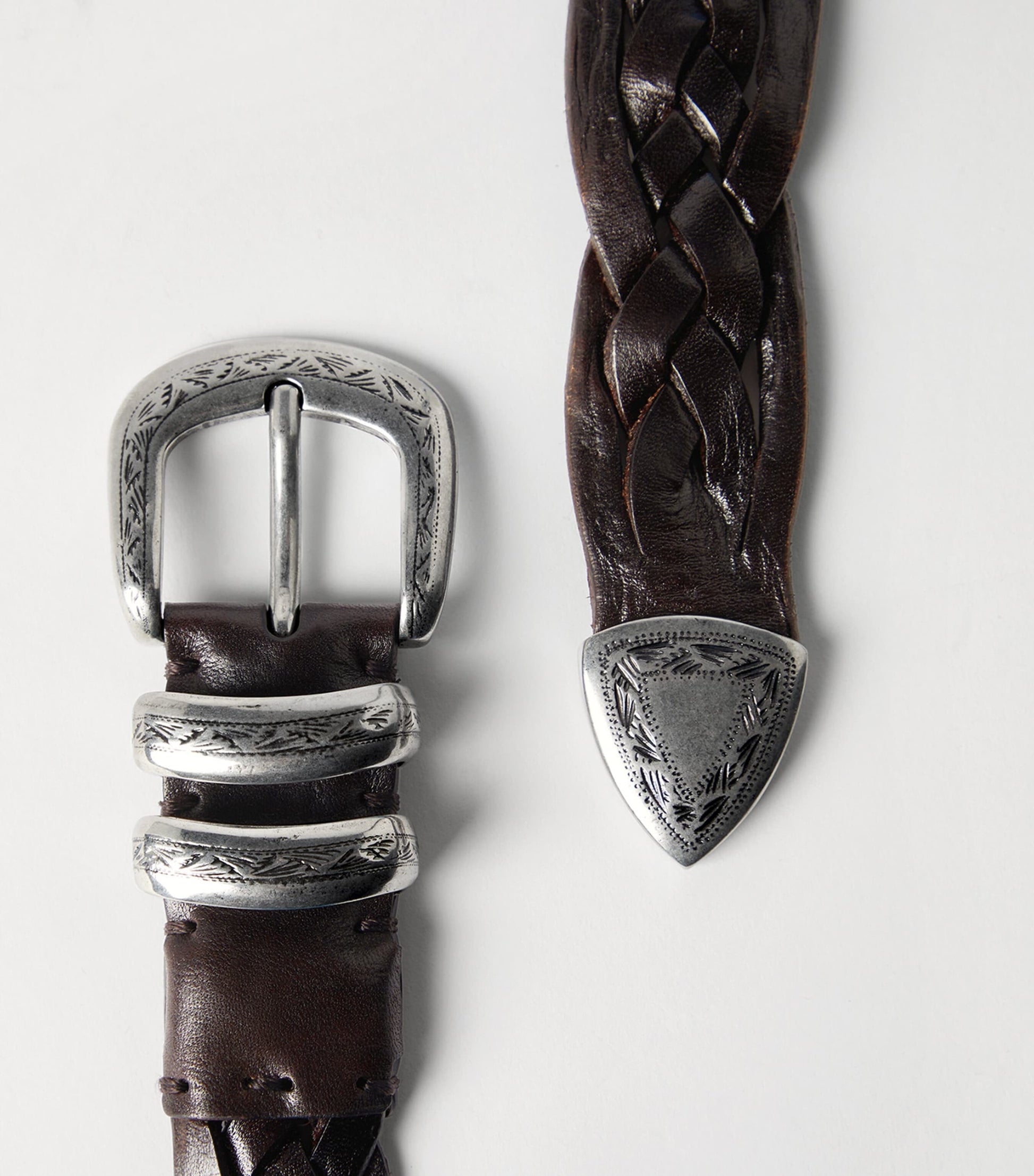 Brunello Cucinelli Leather Woven Belt