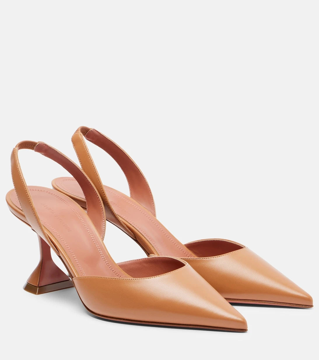 Amina Muaddi - Holli 70 leather slingback pumps