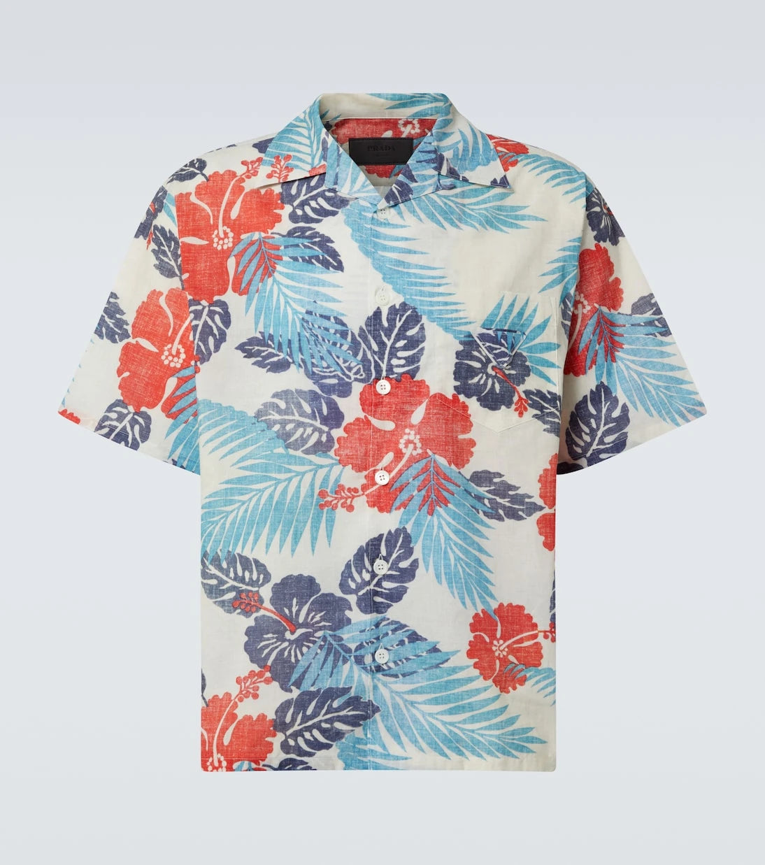 Prada - Printed cotton bowling shirt