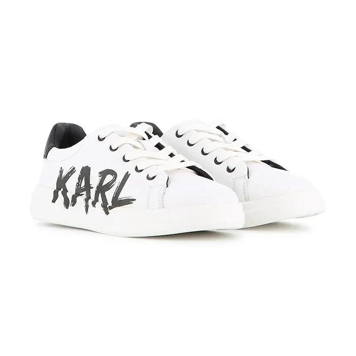 Karl Lagerfeld çocuklar için deri sneakerlar