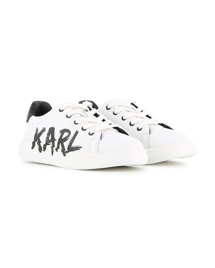 Karl Lagerfeld çocuklar için deri sneakerlar