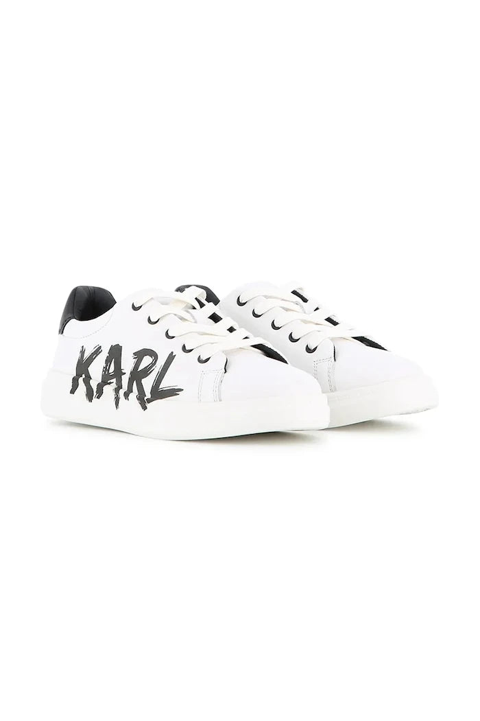 Karl Lagerfeld çocuklar için deri sneakerlar