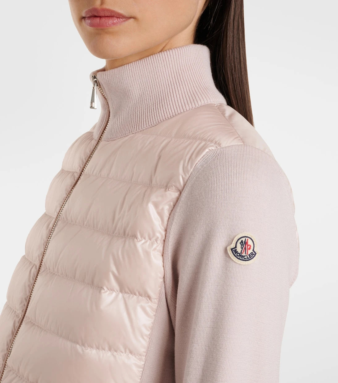 Moncler - Down-paneled virgin wool cardigan
