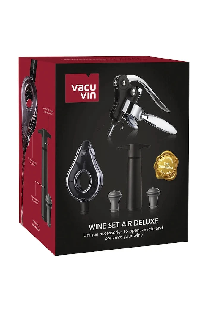 Vacu Vin Air Deluxe Şarap Servis Seti 14,8 x 14,8 x 18,4 cm 5 parça